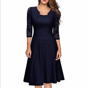 Miusol Floral Lace Cocktail Swing Dress